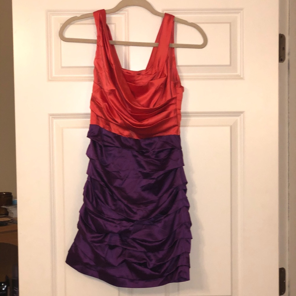 NWT Express Two-Toned Silk Short Dress - Size 0
